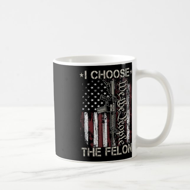 Caneca De Café Escolha O Felon Funny Trump 2024 Votando Condenado (Direita)