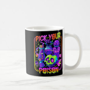 Caneca De Café Escolha Seu Veneno Feliz Dia das Bruxas Festa Assu