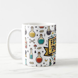 Caneca De Café Escolha Seu Veneno Garrafas de Poção Vintage Hallo