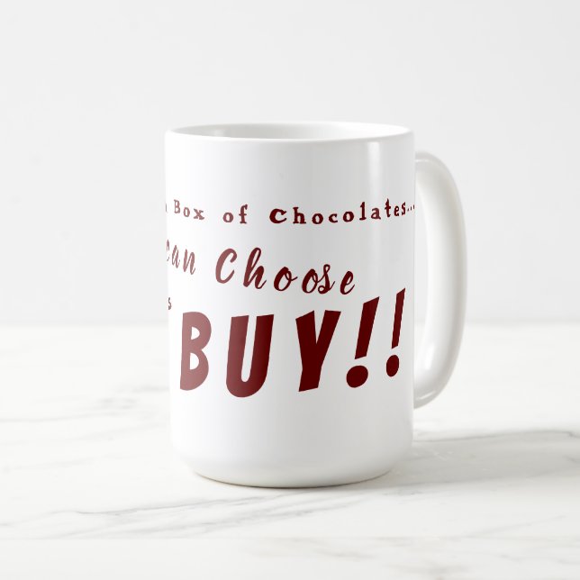 Caneca De Café Escolha seus Chocolates! (Frente Esquerda)