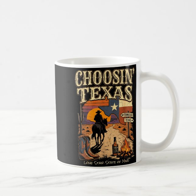 Caneca De Café Escolhendo Texas Mentalidade do Estado Lone Star C (Direita)