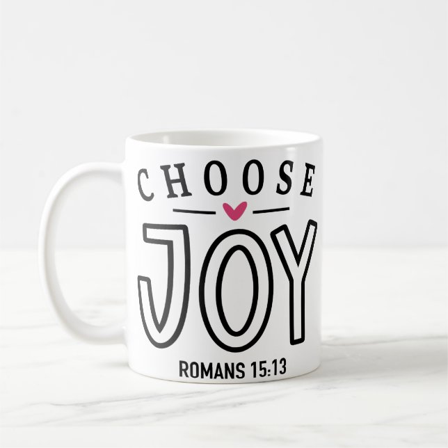 Caneca De Café Escolher Bíblia de Joy Verse Cotação (Esquerda)