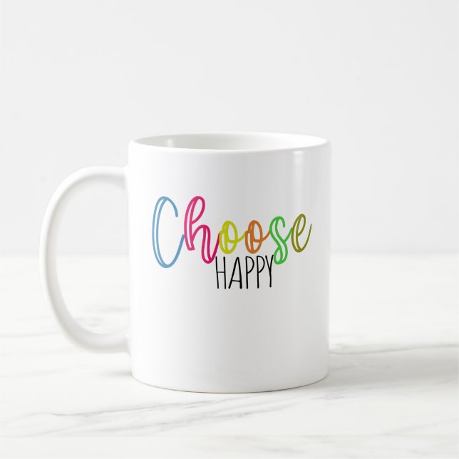Caneca De Café Escolher Feliz (Esquerda)
