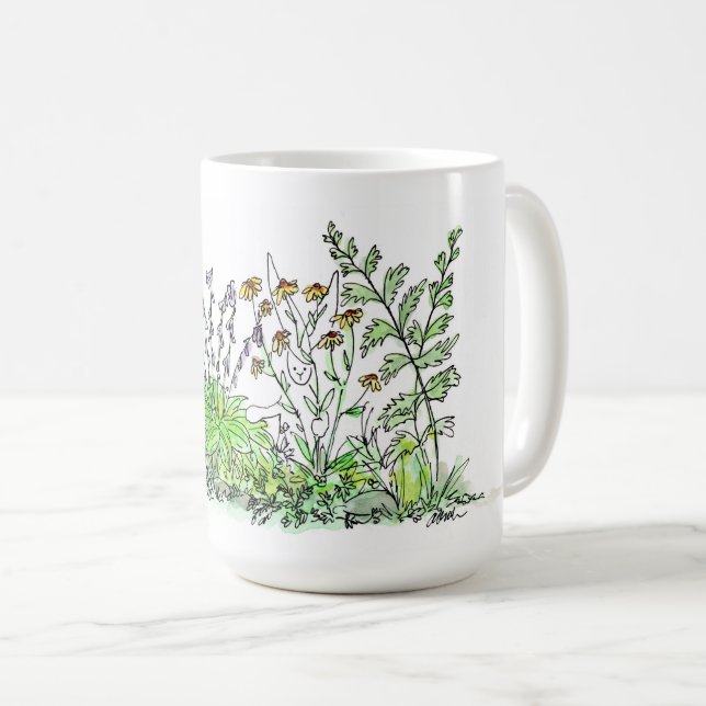 Caneca De Café Esconda nas flores (Frente Esquerda)