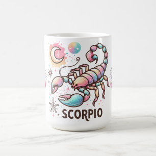 Caneca De Café Escorpião Colorido Zodíaco Astronomia Astrologia