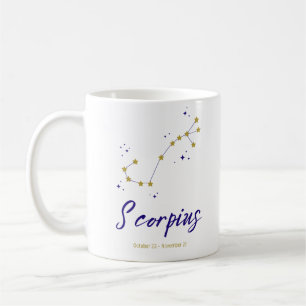 Caneca De Café Escorpião Constelação Zodiaca Estrela Horoscópio A