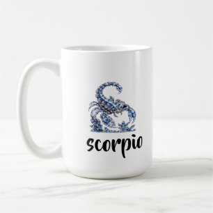 Caneca De Café Escorpião Cristal Prateado Coleção Luxo ✨