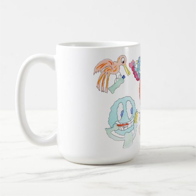Caneca De Café Escove os Dentes, Pequenos Monstros! (Esquerda)