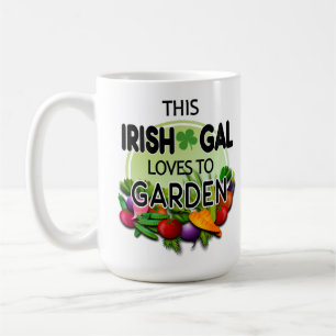 Caneca De Café Escravo Este Gal Irlandês Adora Vegetal Para Jardi