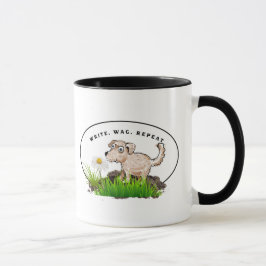 Caneca de café Escreva Chague Repita - Para escrit