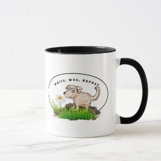 Caneca de café Escreva Chague Repita - Para escrit