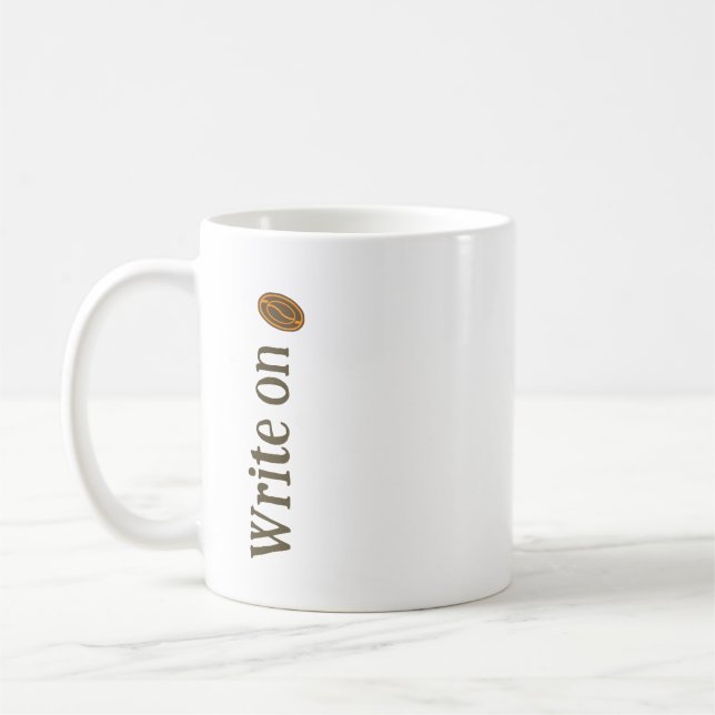 Caneca De Café Escreva com Café Grãos Escritores Romancistas Auto (Esquerda)
