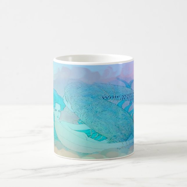 Caneca De Café Escreva seus segredos na areia (Centro)