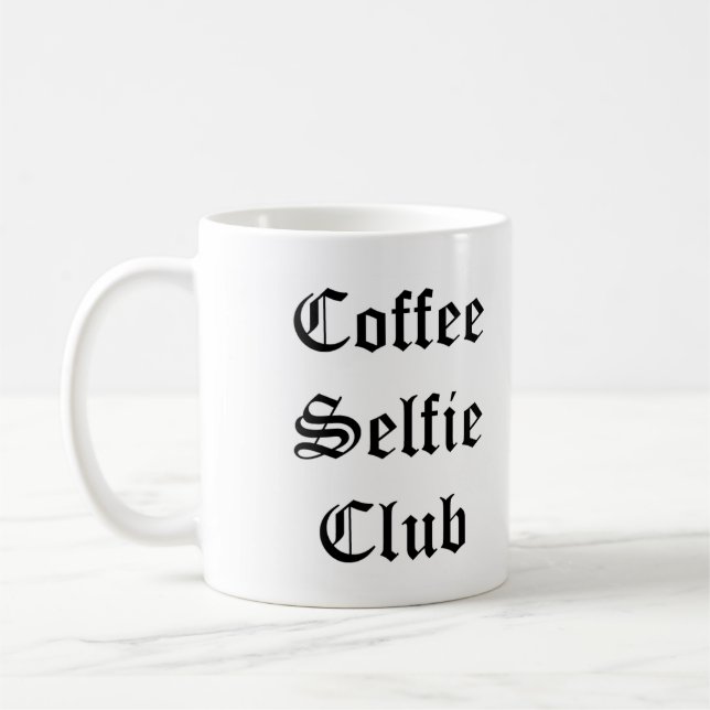 Caneca De Café Escrevendo Espelho Selfie Mug (Esquerda)