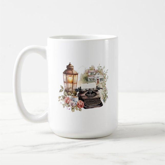 Caneca De Café Escrevendo Mug (Esquerda)