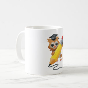 Caneca De Café Escrevendo Owl