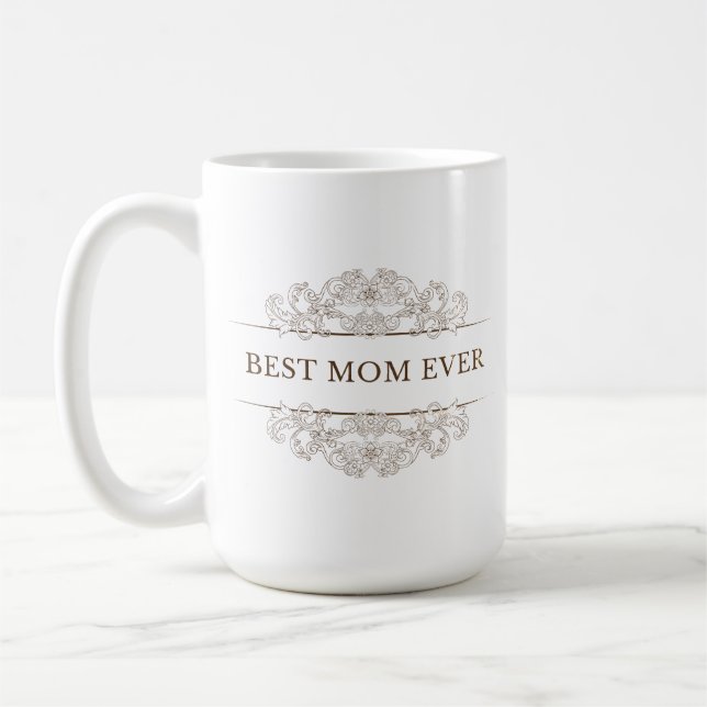 Caneca De Café Escrita elegante "Melhor Mãe de Todos" (Esquerda)