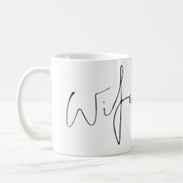 Caneca De Café Escrita Legant Wifey Bride Name Black White