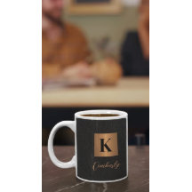 Escrito elegante e moderno dourado preto monograma