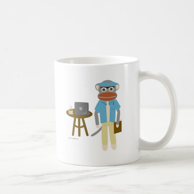 Caneca De Café Escritor de Macaco Sock (Direita)