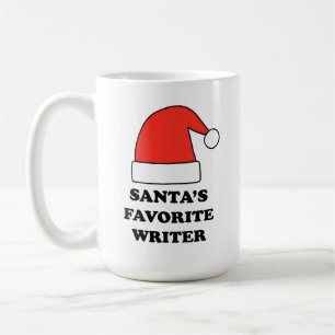 Caneca De Café Escritor Favorito do Papai Noel Personalizado
