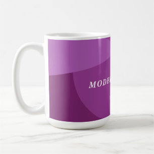 Caneca De Café Escritório geométrico abstrato roxo moderno