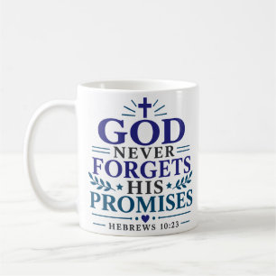Caneca De Café Escritura Botânica Deus Nunca Esquece Suas Promess