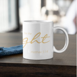 Caneca De Café Escritura Cristã Ser o Minimalista Amarelo Claro