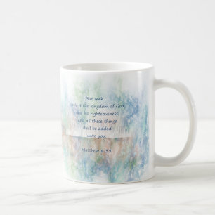Caneca De Café Escritura da bíblia do deus do YE primeiro da