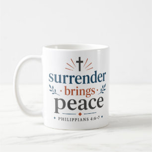 Caneca De Café Escritura de Esperança de Citação de Paz pela Rend