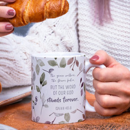 Caneca De Café Escritura de Padrão de Folha de Cobra Cristã