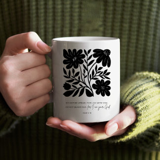 Caneca De Café Escritura Floral de Bíblia Cristã Versa Inspiração