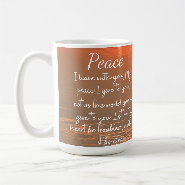 Caneca De Café Escritura Mug John 14:27 (Esquerda)