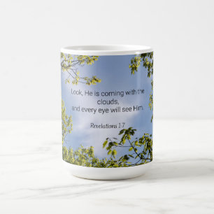 Caneca De Café Escritura, Revelações 1:7,