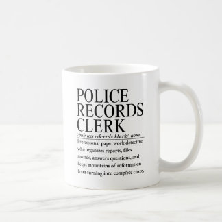 Caneca De Café escrivão de registros policiais