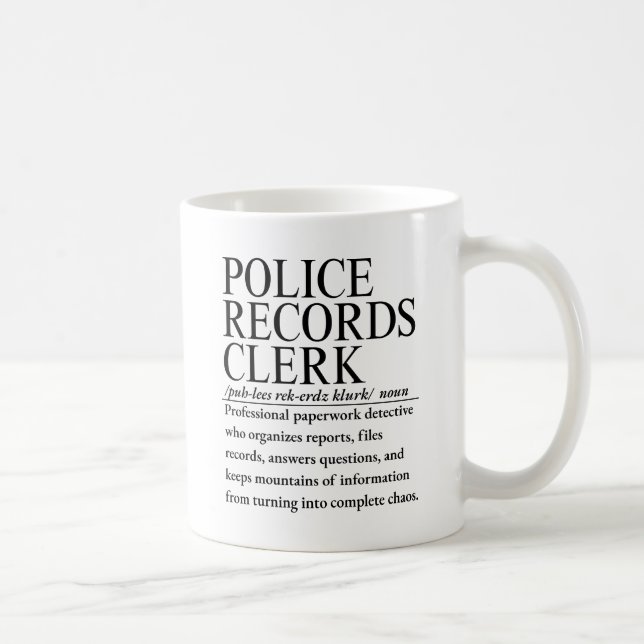 Caneca De Café escrivão de registros policiais (Direita)