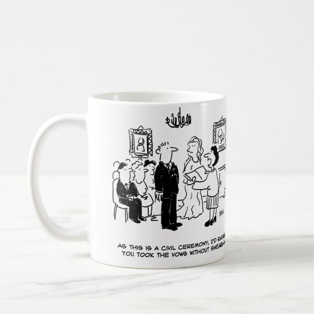 Caneca De Café Escrivão pedir para Bridegroom parar de jurar (Esquerda)
