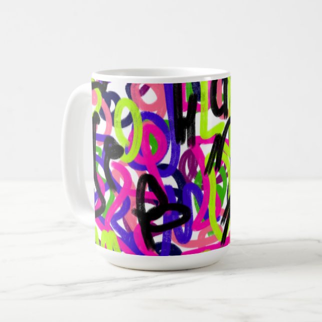 Caneca De Café Escrivores em Cores (Frente Esquerda)