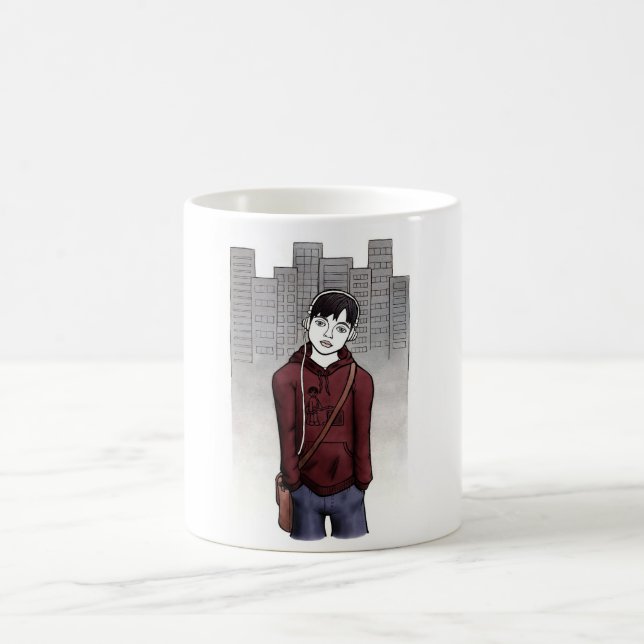Caneca De Café escuchando música taza (Centro)