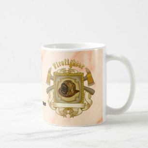 Caneca De Café Escudo Ax FireFighter