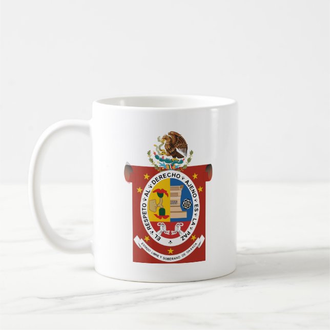 Caneca De Café Escudo de Oaxaca, México (Esquerda)