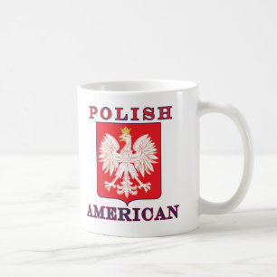 Caneca De Café Escudo polonês americano da águia