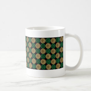 Caneca De Café escudos de espingarda verdes