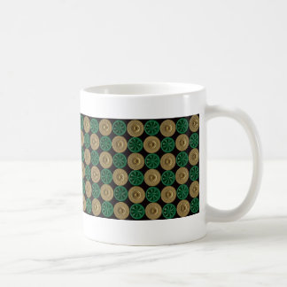Caneca De Café escudos de espingarda verdes