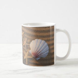 Caneca De Café Escudos e estrela do mar do mar
