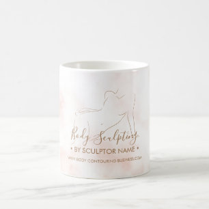 Caneca De Café Escultura corporal contorno spa Pink Brown