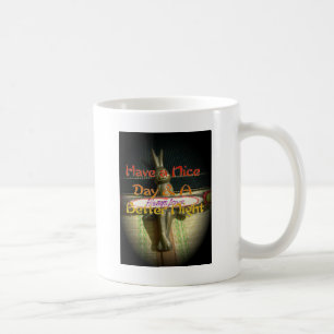 Caneca De Café Escultura de Coelho de Bronze com Citações Inspira