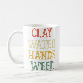 Caneca De Café Esculturando Argila Água Mãos Roda Cerâmica Oleira
