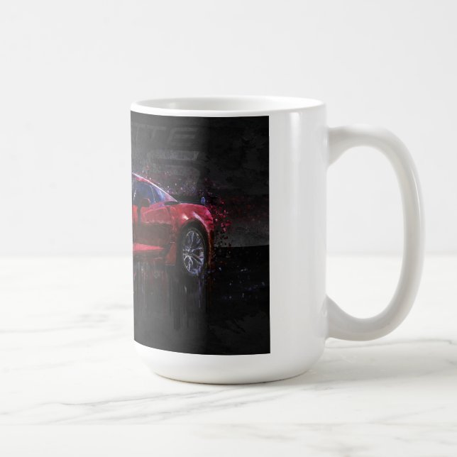 Caneca De Café Escuro - Corveta vermelha Z06 (Direita)