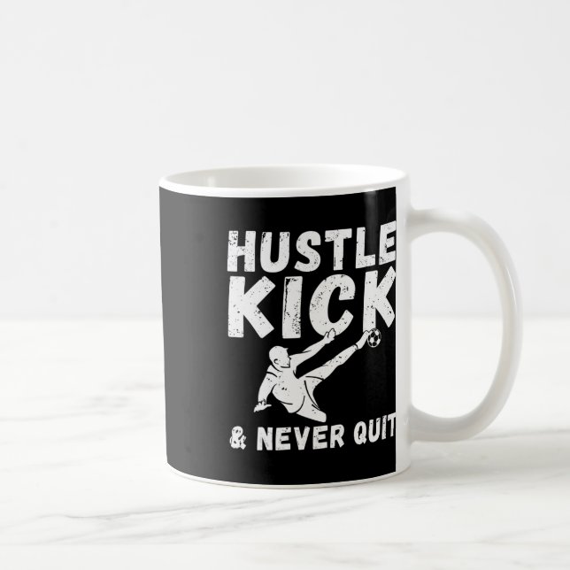 Caneca De Café Esforce-se, chute e nunca desista do futebol  (Direita)